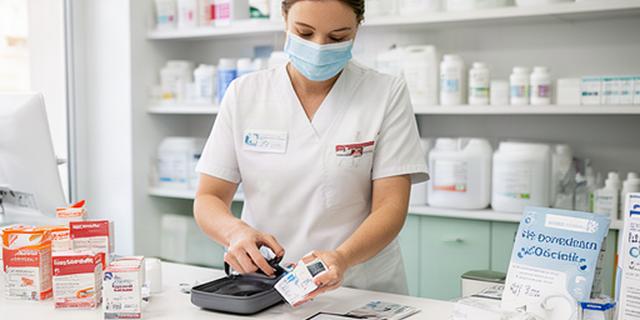Profesional sanitario preparando una campaña de prevención en un centro de salud de Benidorm